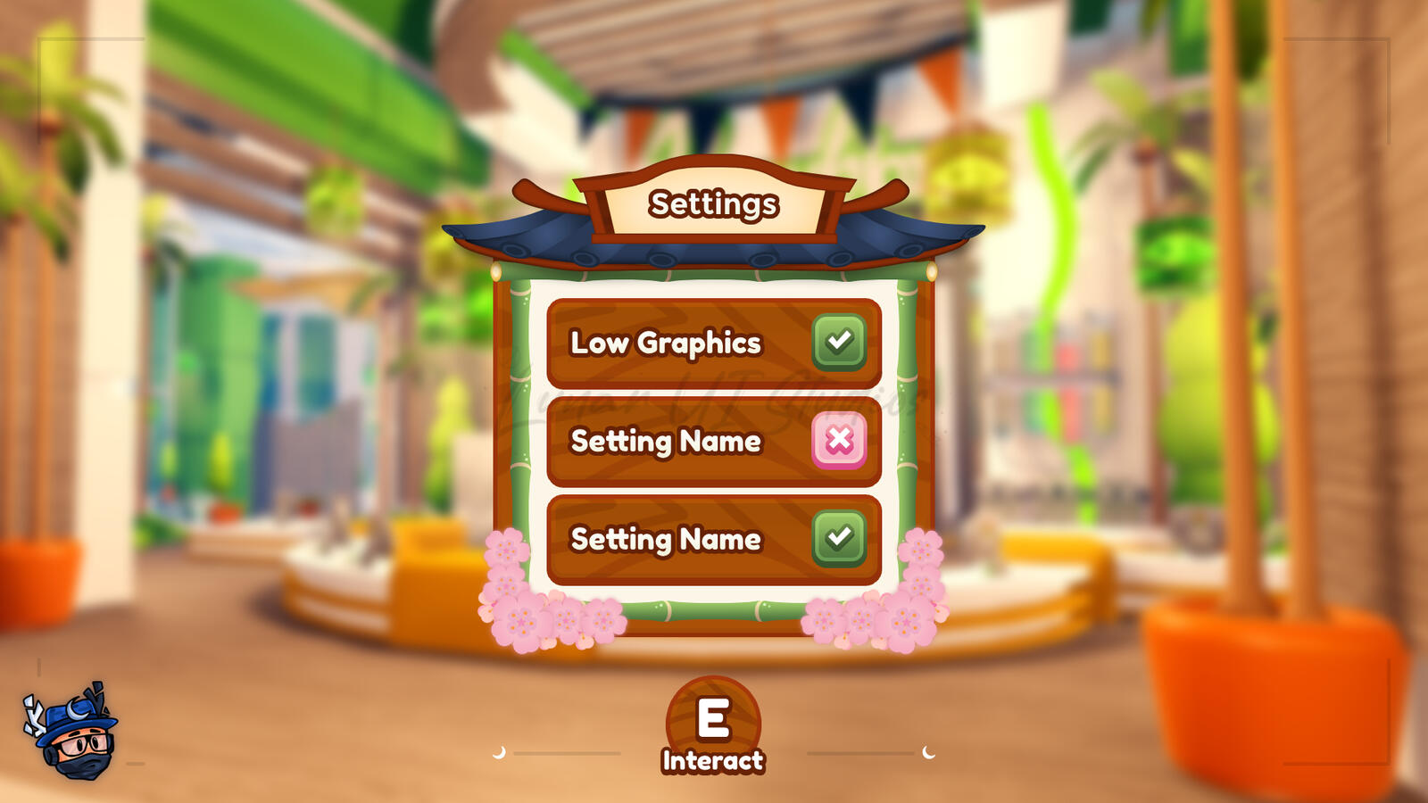 πΈ Japanese Cafe Game UI