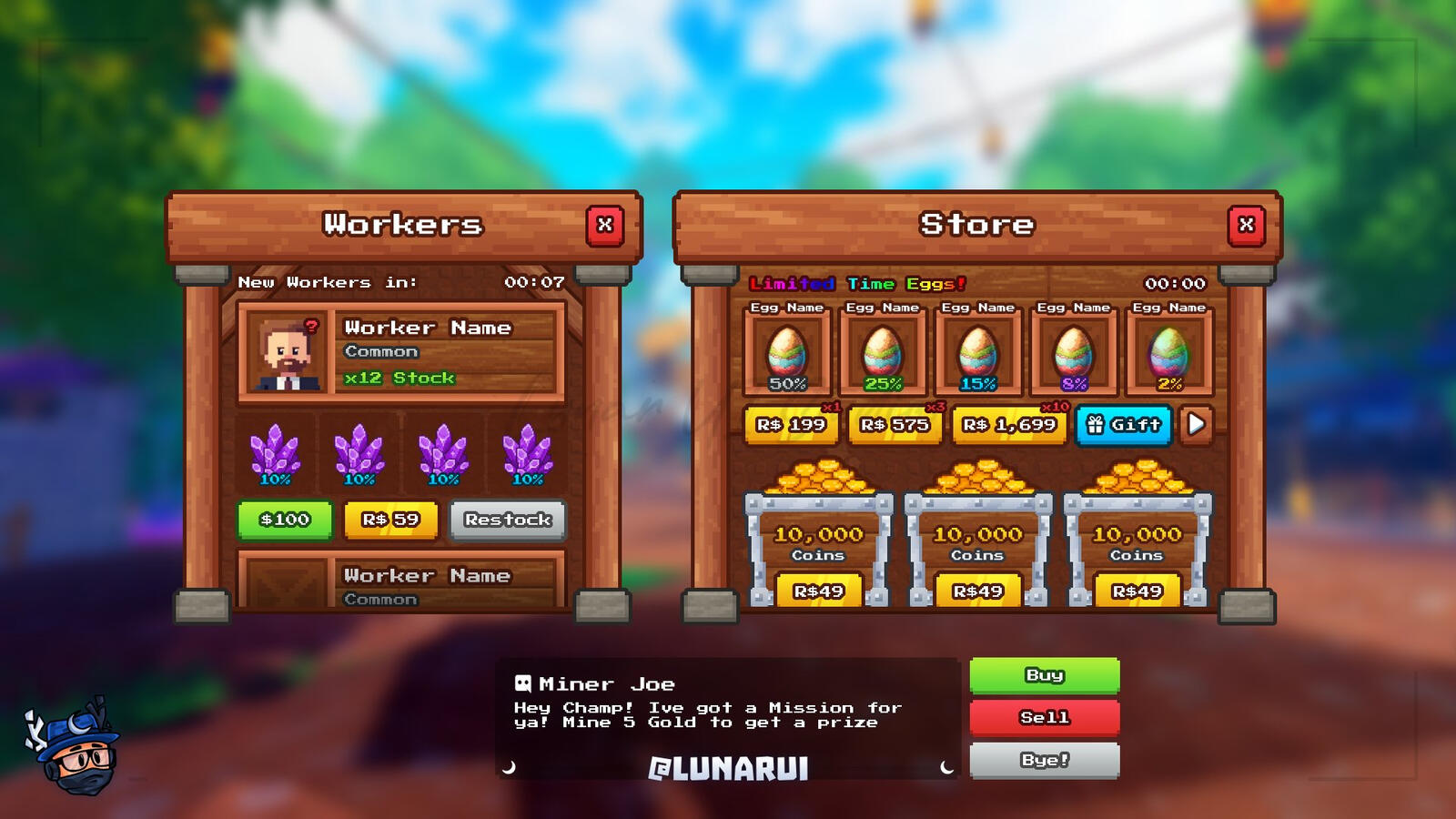 βοΈ Grow a Mine UI