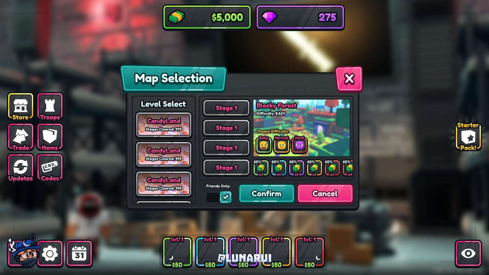 🦑 Squid Game Tower Defense UI