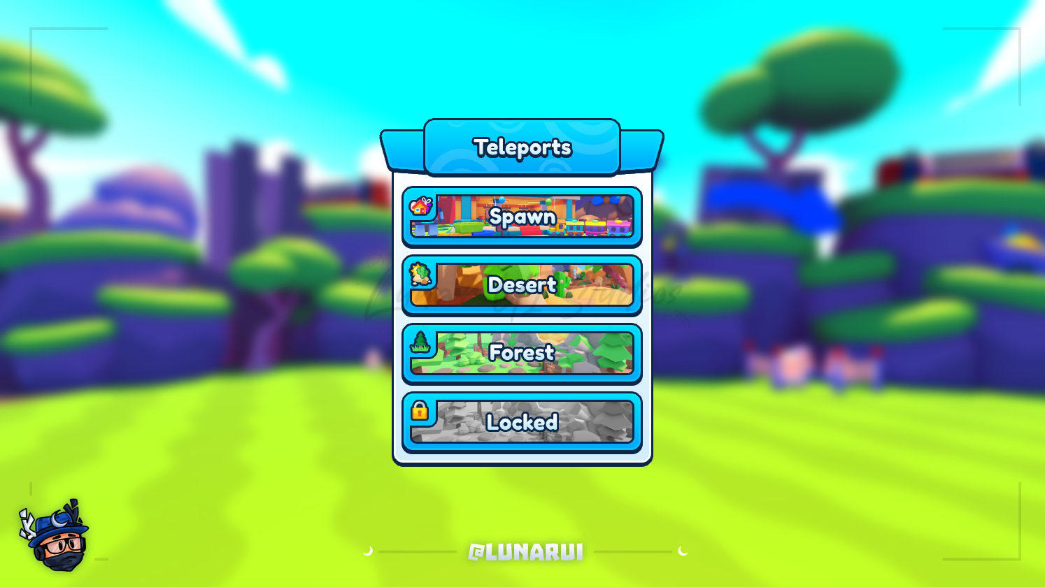 π Simulator World Teleports UI